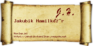 Jakubik Hamilkár névjegykártya